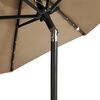 vidaXL Garden Parasol Taupe Polyester fabric, steel Large Tiltable