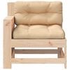 vidaXL Garden Sofa Beige Solid pine wood 27.2 x 24.4 x 27.8 in Modular