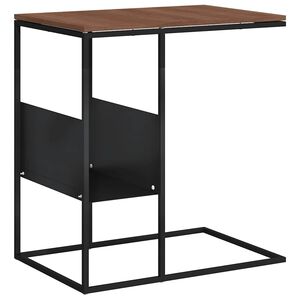 vidaXL Side Table Black 21.7"x14.2"x23.4" Engineered Wood