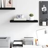 vidaXL Wall Shelf Black Honeycomb MDF, Metal 23.6 in length