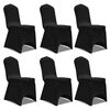 vidaXL Chair Cover Set of 12 Black 90% Polyester, 10% Elastane Universal