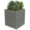 vidaXL Gabion Raised Bed Silver Galvanized steel Large