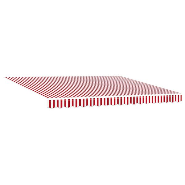 vidaXL Retractable Awning Manual Red and White 157.48 x 118.11 in