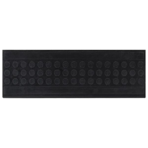 vidaXL Stair Tread Black Rubber 9.8 x 29.5 in Stair Tread Rectangular