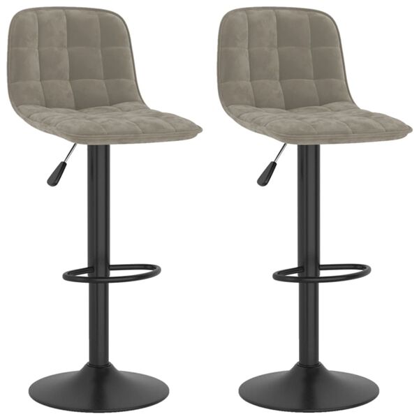 vidaXL Bar Stool Set of 2 Light Grey