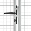 vidaXL Garden Gate Galvanised Steel 157.5x49.2" Silver
