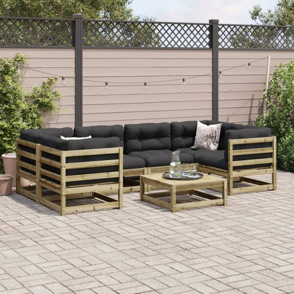 vidaXL Garden Sofa Set Treated Pine Wood Vacuum pressure treated pine wood