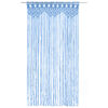 vidaXL Macrame Curtain Blue 55.1x94.5" Cotton