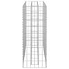 vidaXL Gabion Raised Bed Silver Galvanized Steel 35.4x11.8x35.4 in