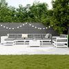 vidaXL Garden Sofa Set White Solid pine wood Large Modular