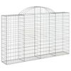 vidaXL Gabion Basket Set of 6 Silver Galvanized Iron Large