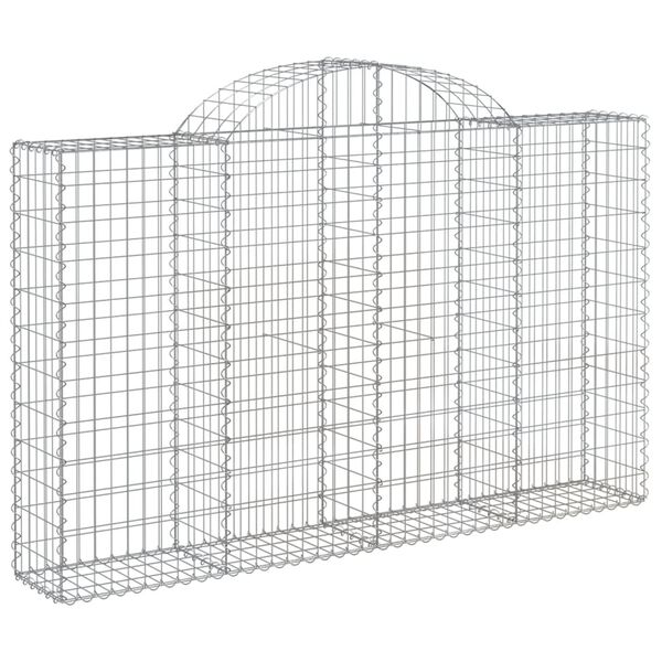 vidaXL Gabion Basket Set of 6 Silver Galvanized Iron Large
