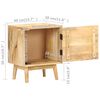 vidaXL Bedside Cabinet Natural wood Solid mango wood Medium Storage
