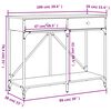 vidaXL Console Table Brown oak Engineered wood, steel Medium