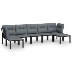 vidaXL Garden Lounge Set Black and Dark Gray