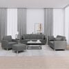vidaXL Sofa Set Dark Grey Fabric (100% polyester), metal, textilene, plywood