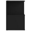 vidaXL Bedside Cabinet Black Engineered wood 21.7 in tall, 13.8 in wide
