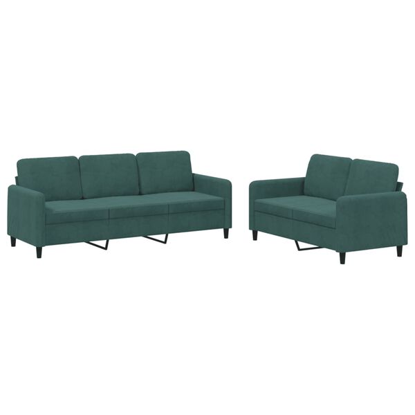 vidaXL Sofa Set Dark green