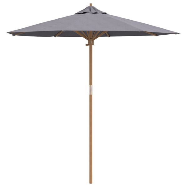 vidaXL Garden Parasol Dark Grey &Oslash; 270 x 260 cm Bamboo