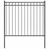 vidaXL Garden Fence Steel 5.6x4.9' Black