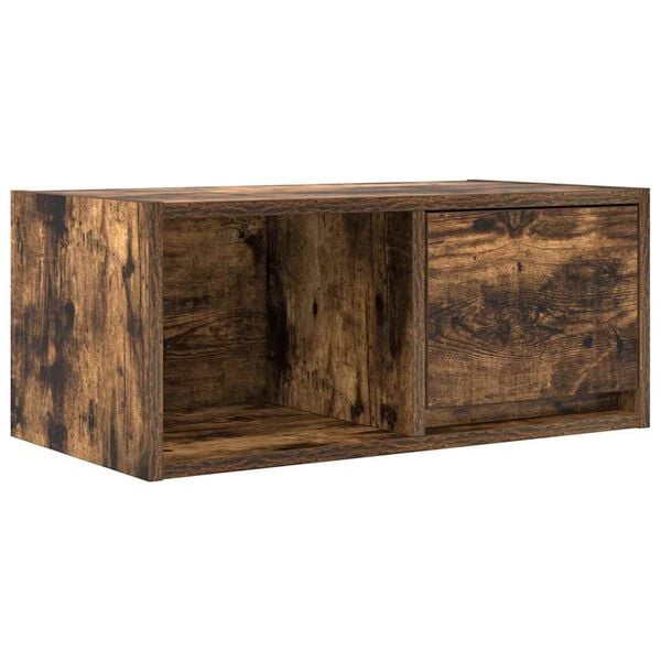 vidaXL TV Cabinet Smoked Oak Engineered Wood Small TV Cabinet
