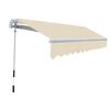 vidaXL Awning Cream Aluminum 118.1 in width Tiltable Awning