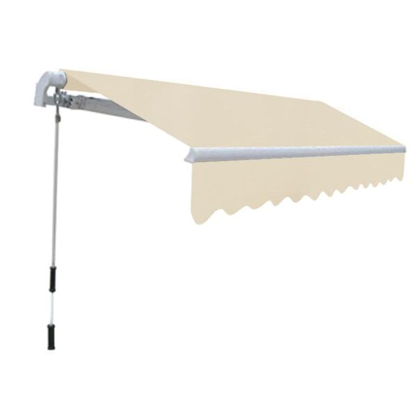 vidaXL Awning Cream Aluminum 118.1 in width Tiltable Awning