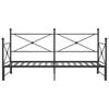 vidaXL Daybed With Trundle Black Steel 39.4 x 78.7 in