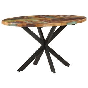 vidaXL Dining Table Multicolor Solid Reclaimed Wood Medium Durable