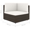 vidaXL Garden Lounge Set Brown and cream white