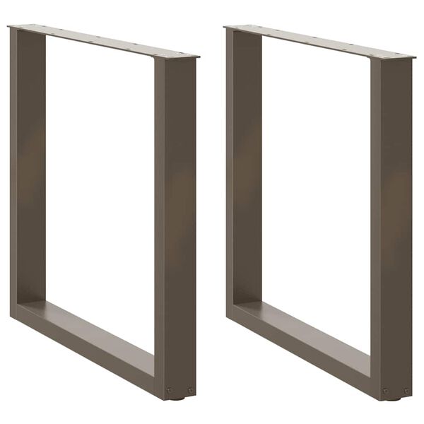 vidaXL Coffee Table Leg Set of 2 Natural Steel Powder-coated steel