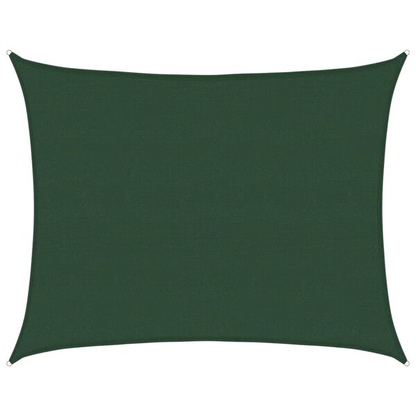 vidaXL Sunshade Sail 1.75 oz/ft² Dark Green 19.7x26.2' HDPE