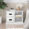 vidaXL Bedside Cabinet High gloss white Engineered wood
