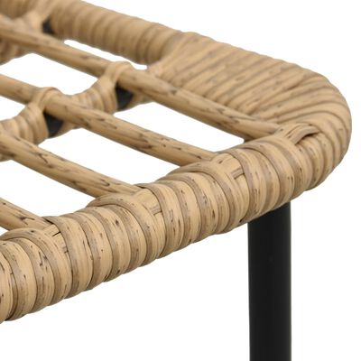 vidaXL Patio Chairs 2 pcs Poly Rattan Oak