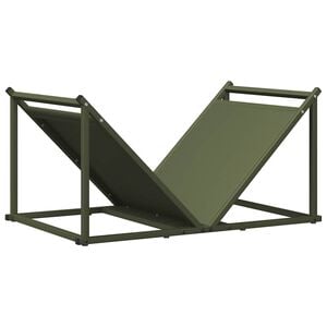 vidaXL Firewood Rack Olive Green 27.6x16.9x13.6" Cold-rolled steel
