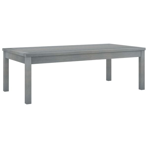 vidaXL Garden Coffee Table Grey Solid acacia wood 39.4x19.7x13.0 in