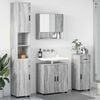 vidaXL Bathroom Furniture Set 4 pcs Grey sonoma Engineered wood