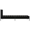 vidaXL Bed Frame Black Engineered wood, Metal, Plywood Single Durable