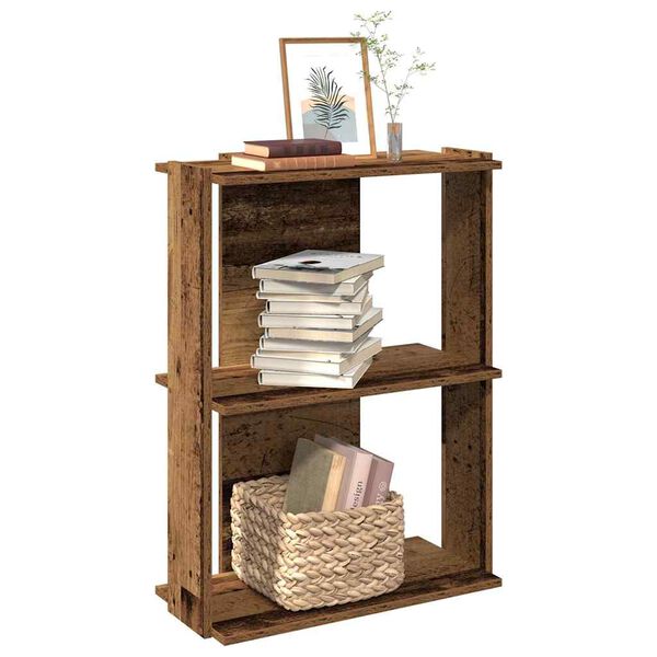 vidaXL Bookcase Old wood Engineered wood Small Bookcase Rectangular