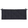 vidaXL Garden Bench Cushion Black check pattern 100% Polyester