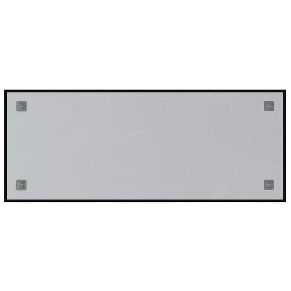 vidaXL Wall-mounted Magnetic Board Black 39.4"x15.7" Tempered Glass