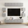 vidaXL 10 Piece TV Stand Set Concrete Gray Engineered Wood