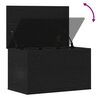 vidaXL Storage Box Black Oak 23.62 x 13.78 x 13.78 in Engineered Wood