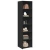 vidaXL Highboard Black Engineered wood Tall Highboard Rectangular