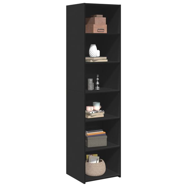 vidaXL Highboard Black Engineered wood Tall Highboard Rectangular