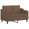 vidaXL Sofa Set Brown Fabric (100% polyester), metal, textilene, plywood