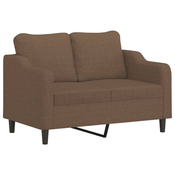 vidaXL Sofa Set Brown Fabric (100% polyester), metal, textilene, plywood