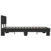 vidaXL Bed Frame Black Engineered wood, Metal Full Durable Bed Frame