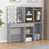 vidaXL LED Dressing Table With Cabinets Gray Sonoma Engineered wood, acrylic