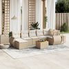 vidaXL Garden Sofa Set Beige